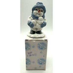 Vintage 2000 Encore‎ Snow Buddies Christmas Figure Snowmen-Snowball 3.5"